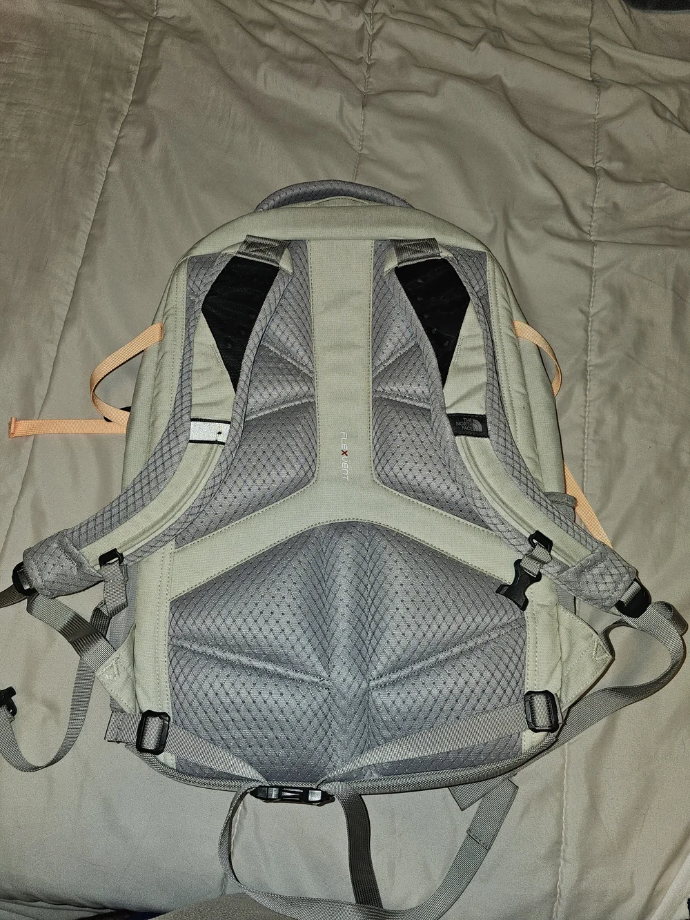 The North Face Men's Gray and Peach Daypack Backpack